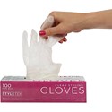 STYLETEK Clear Styling Gloves 100 ct. Large